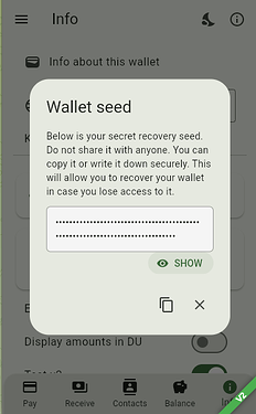seed account export